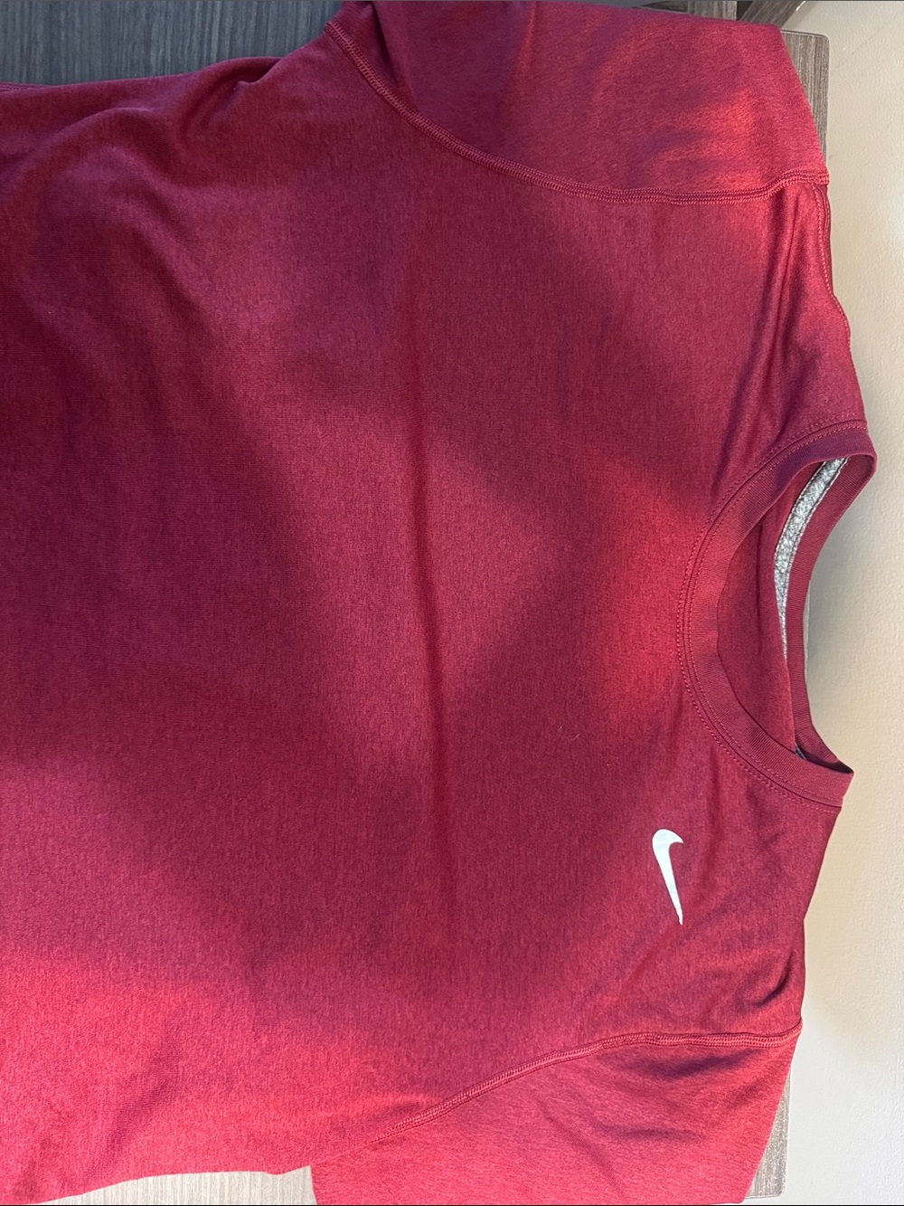 Nike Maroon Crewneck with White Swoosh